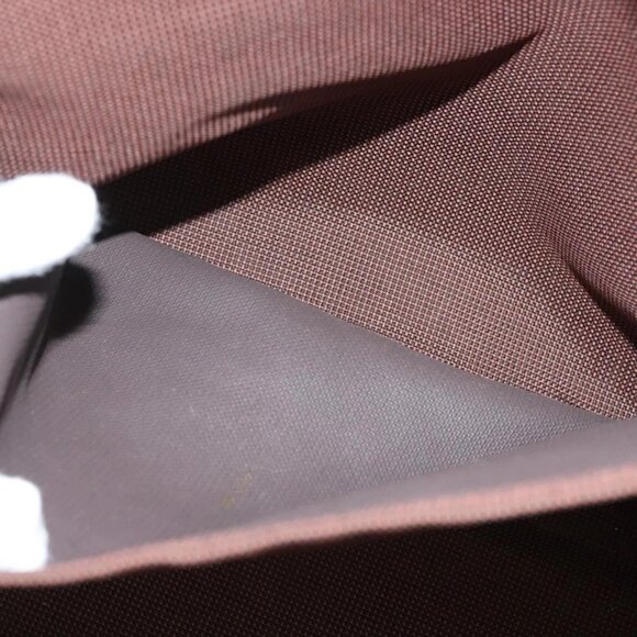 HERMES Her Line MM Tote Bag Canvas Brown Silver Auth - Picture 13 of 16